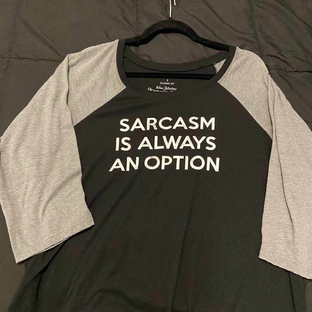 Torrid Sarcasm is Always an Option plus size 3/4 sleeve tee